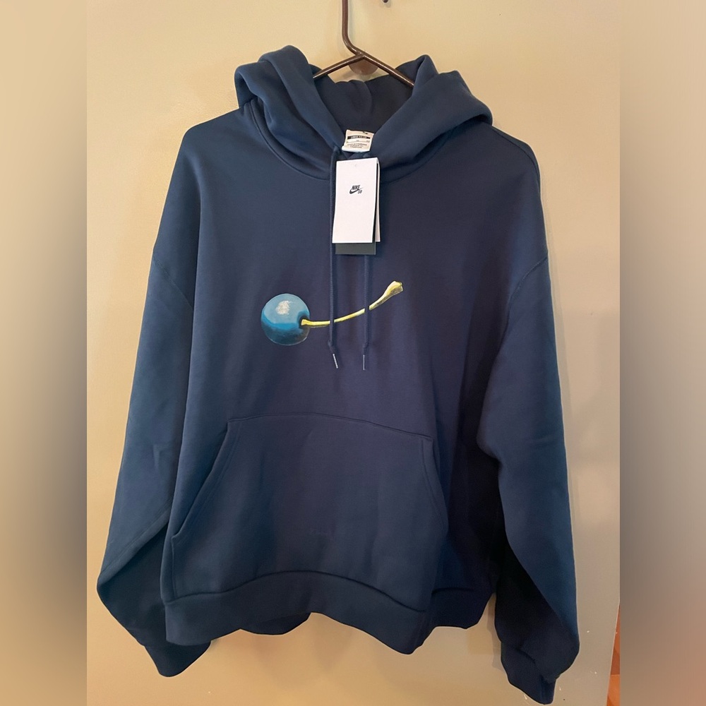 Nike SB navy blue sweatshirt with blue cherry